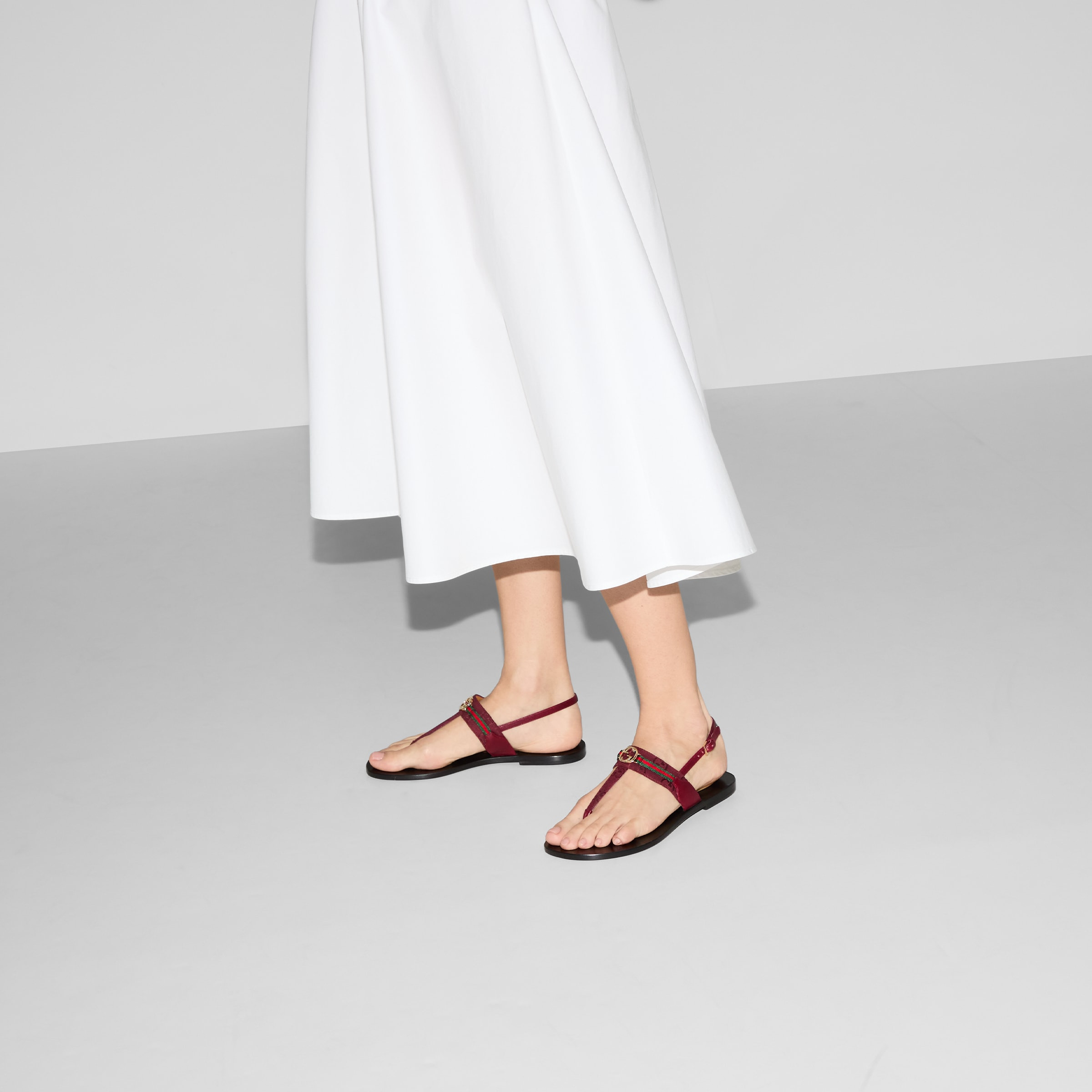 Women's Interlocking G Web sandal - 3