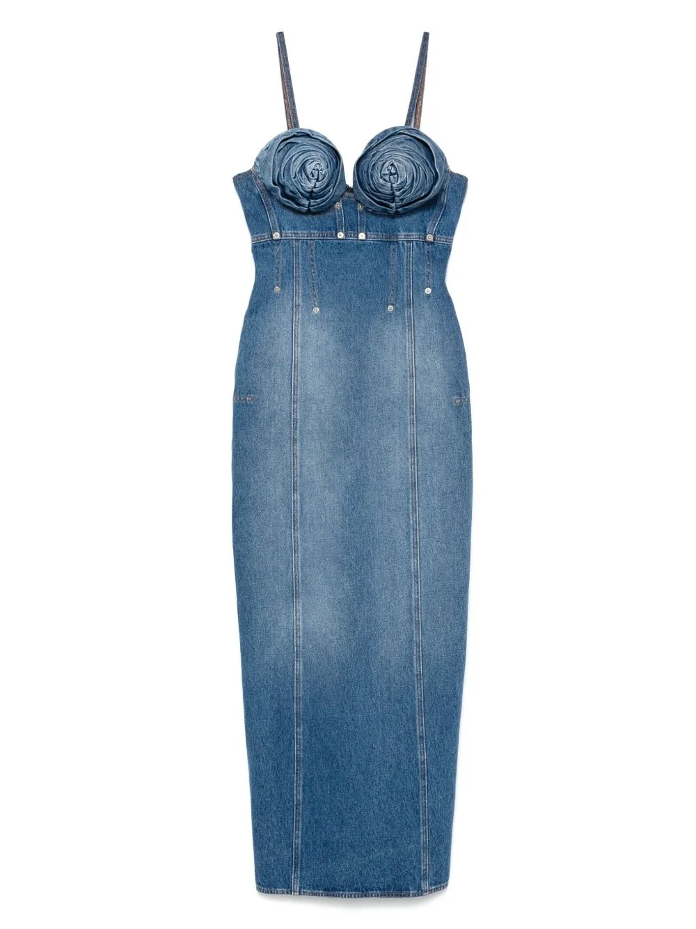 denim maxi dress - 1