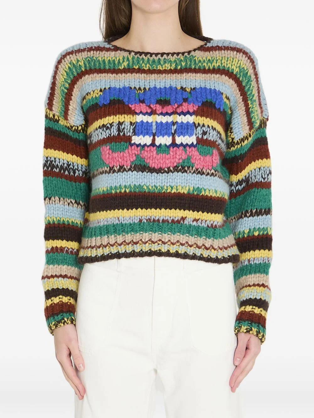 Celine Women Wool Crewneck Sweater - 1