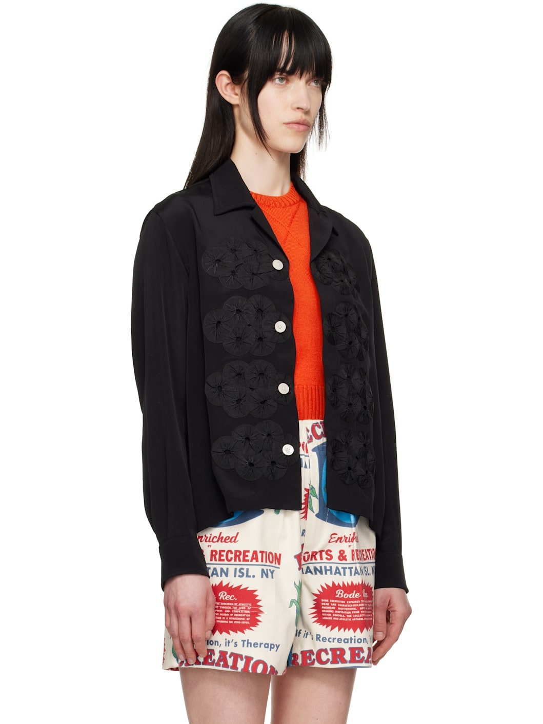 Black Ribbon Garland Shirt - 2