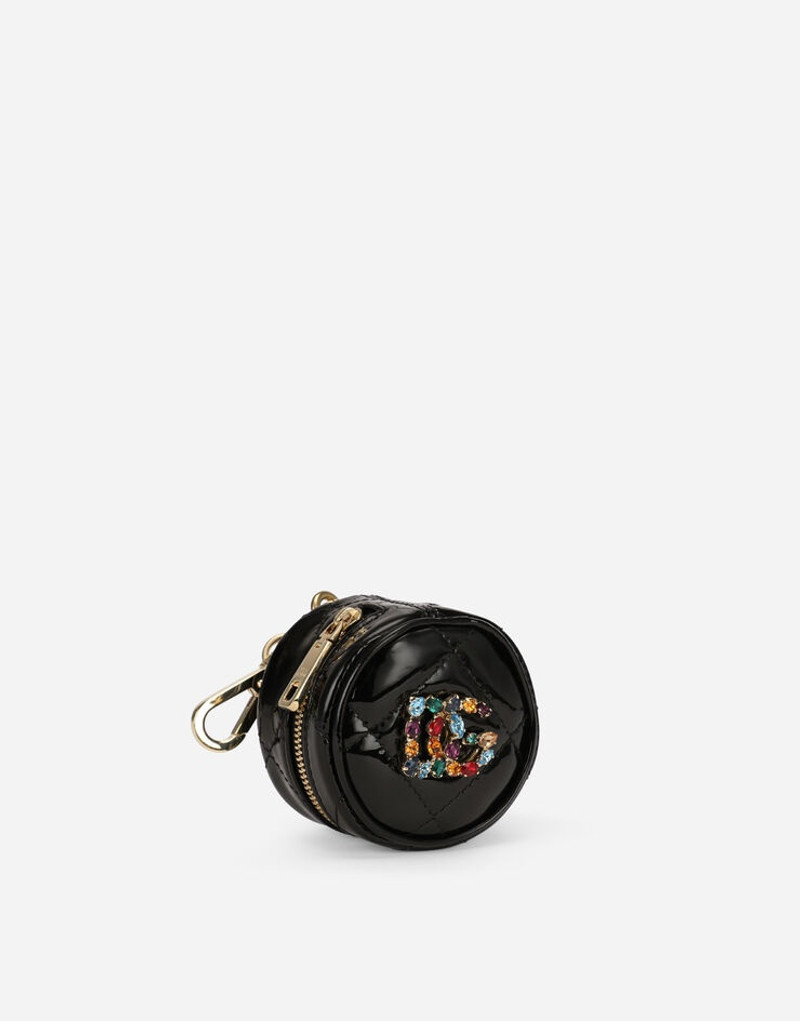 Patent leather coin pocket and rhinestone-detailed DG logo 3