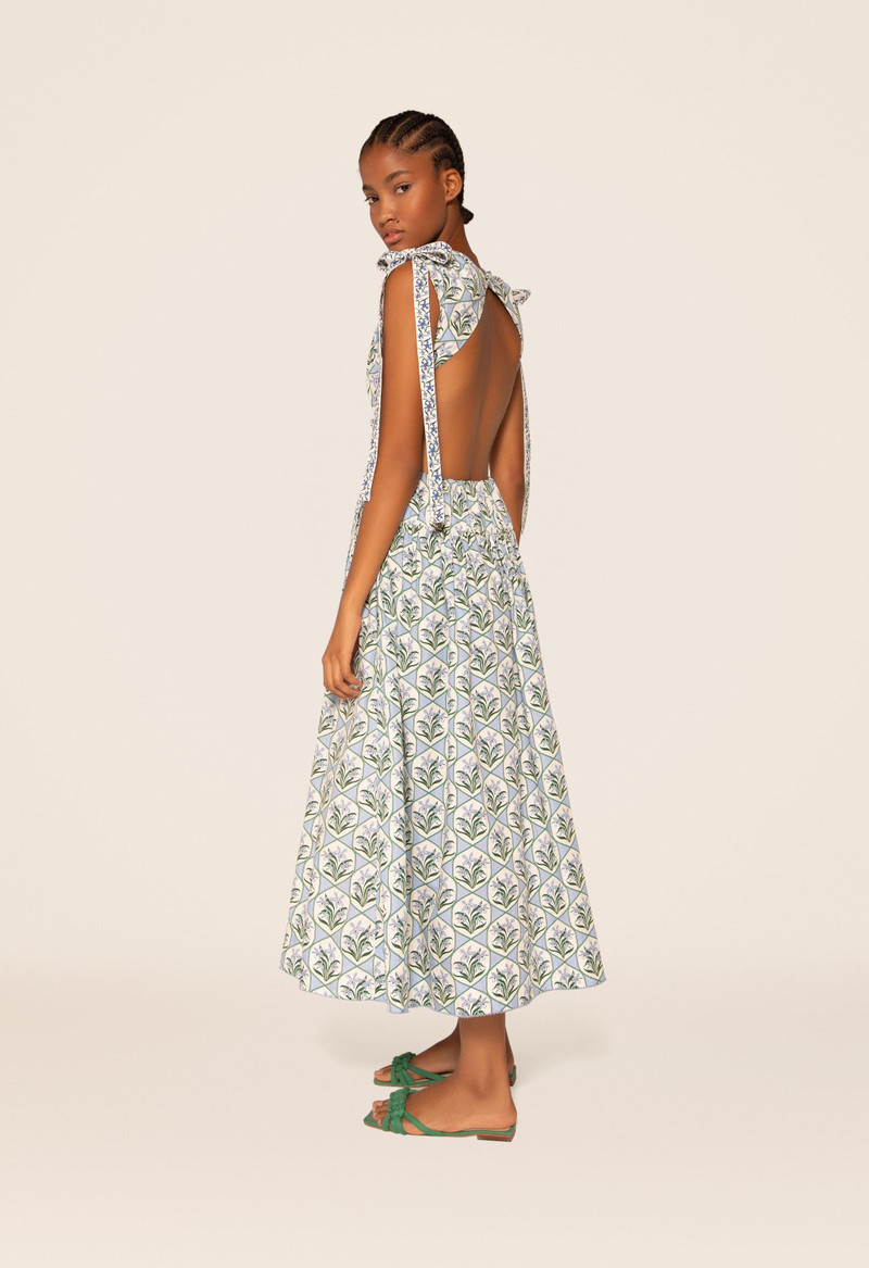 Guaguanco Chan Chan Celeste Midi Dress 4