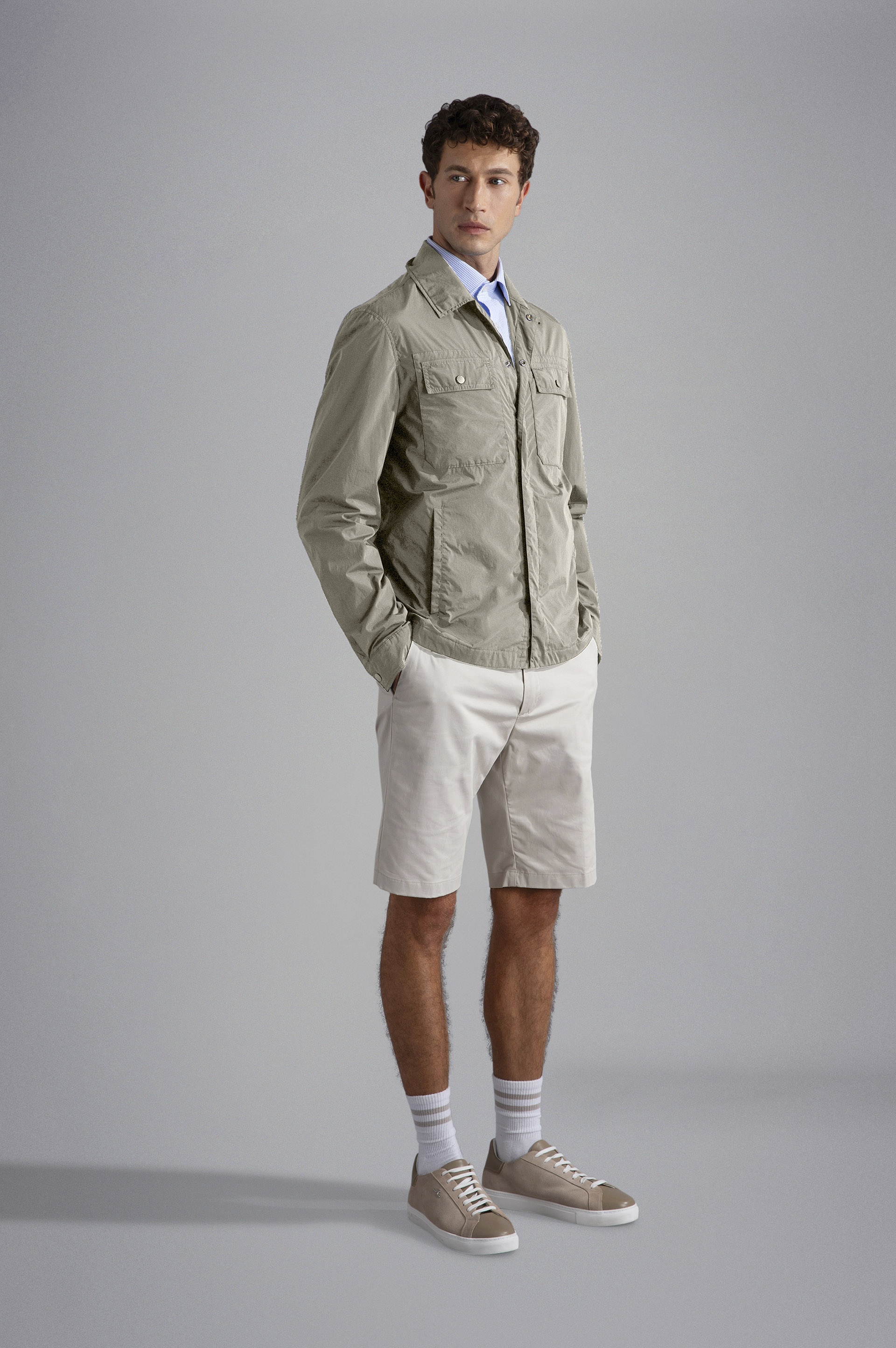 GARMENT DYED STRETCH ECONYL® NYLON SHACKET - 2
