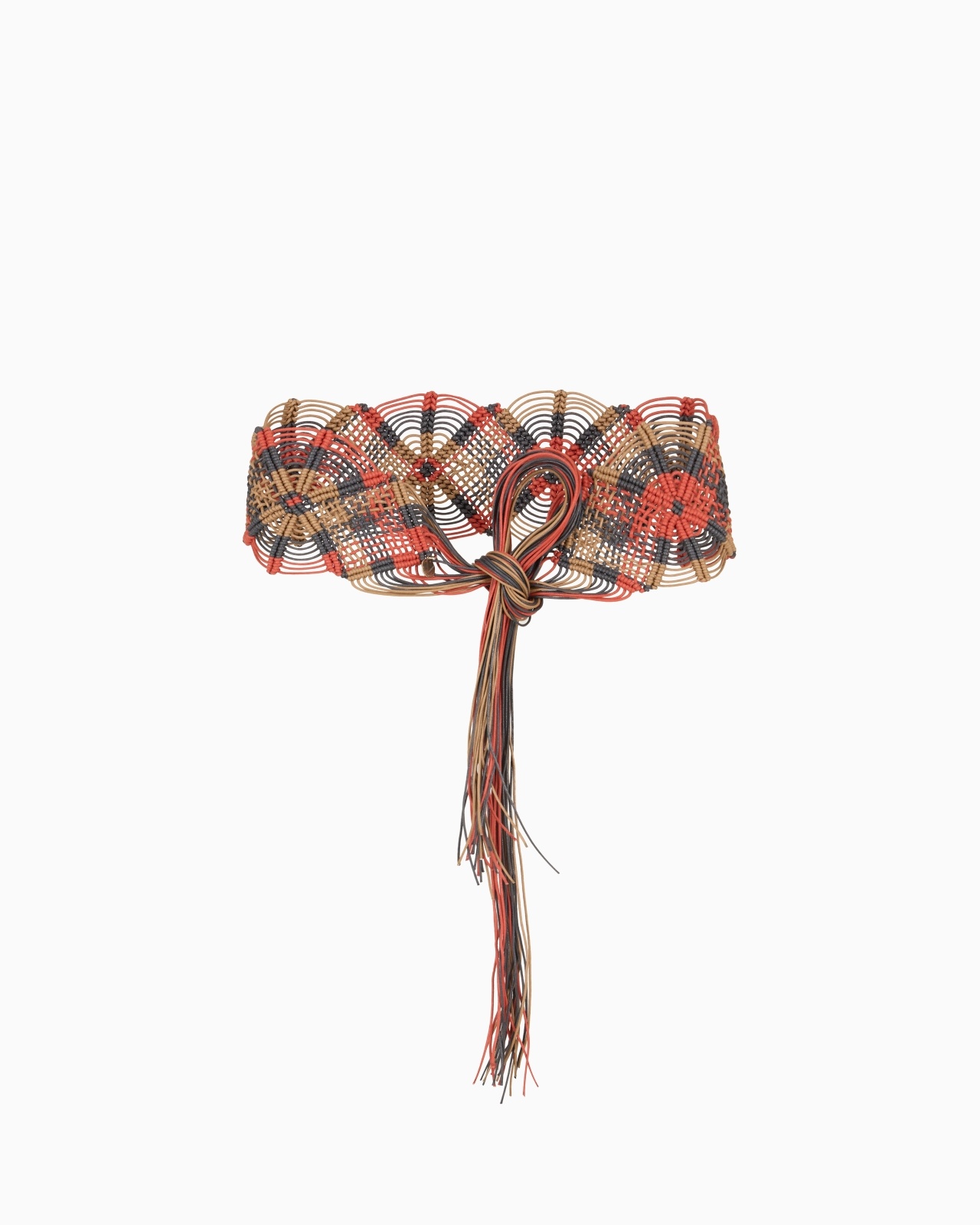 MULTICOLOURED MACRAMÉ COTTON BELT - 1