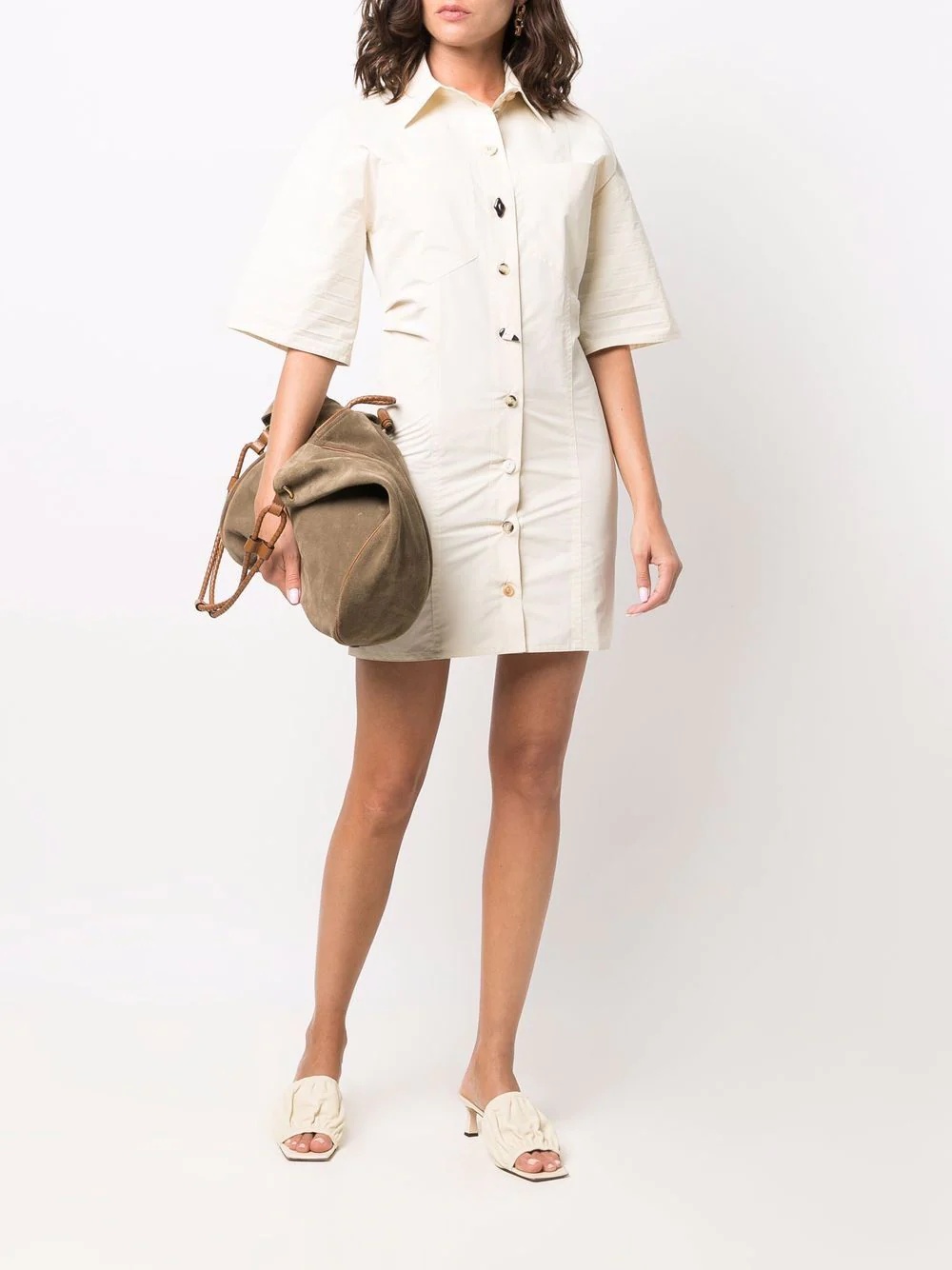 short-sleeve shirt dress - 2