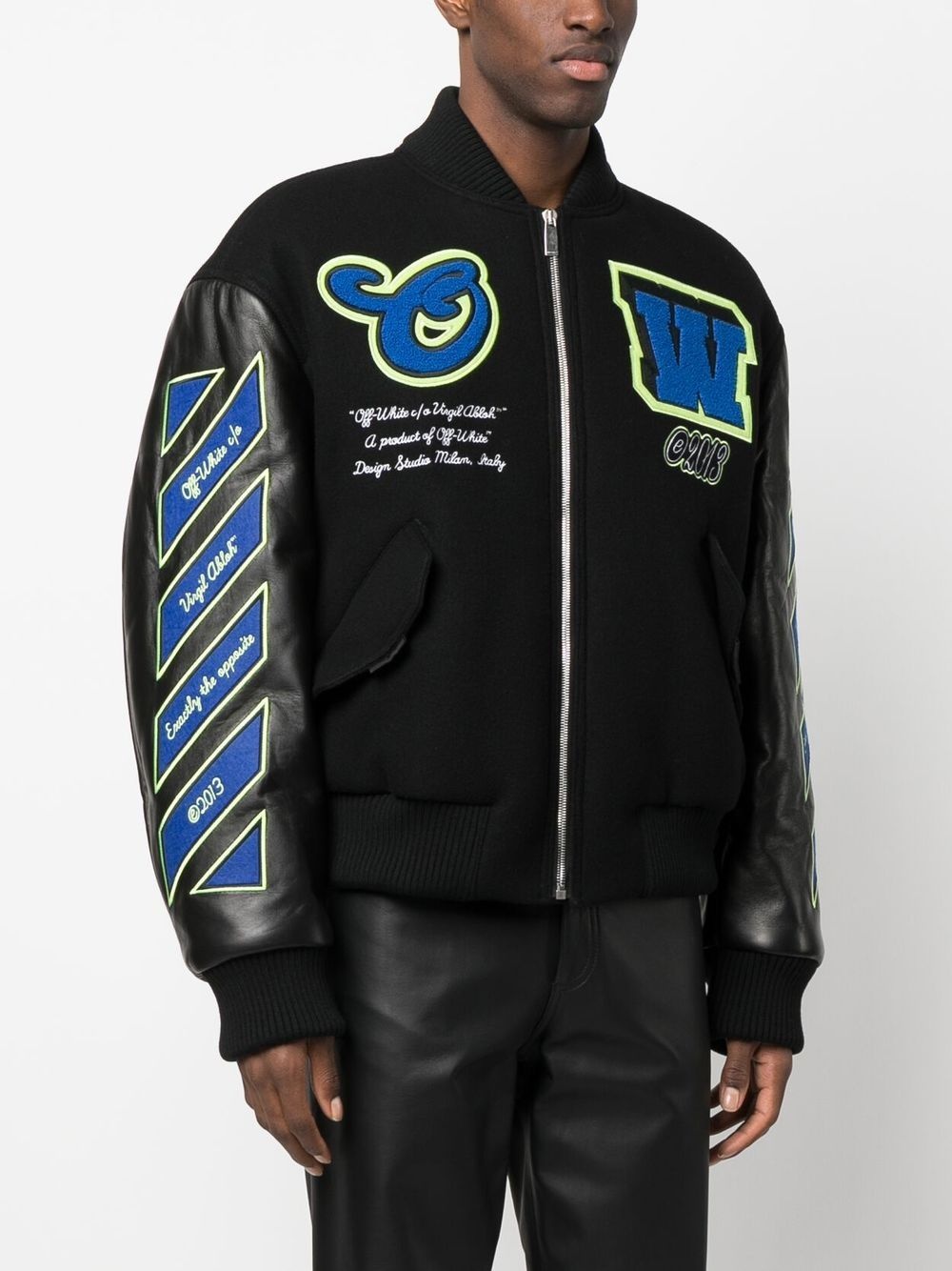 logo-patch varsity jacket - 4