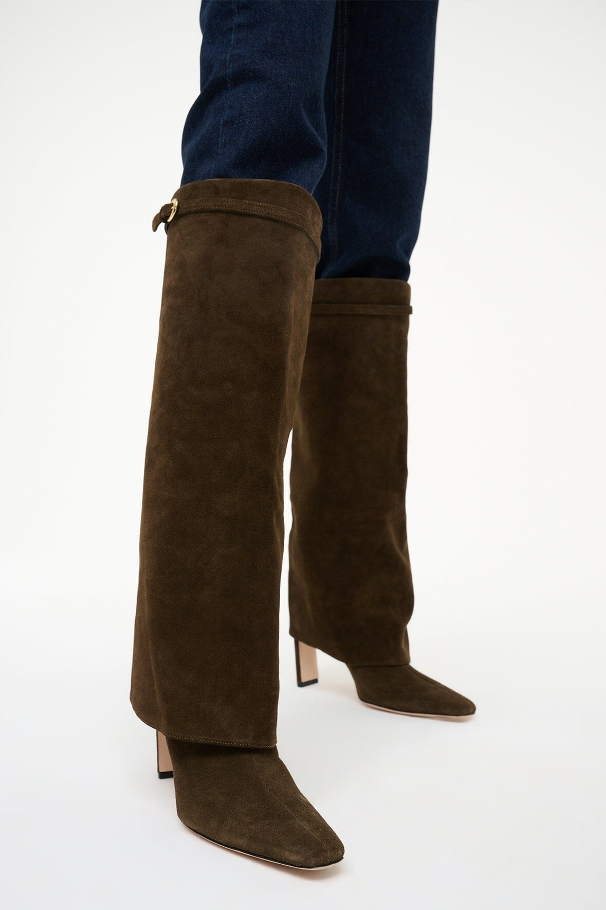 STAUD WALLY FOLDOVER HIGH HEEL BOOT TRUFFLE - 6