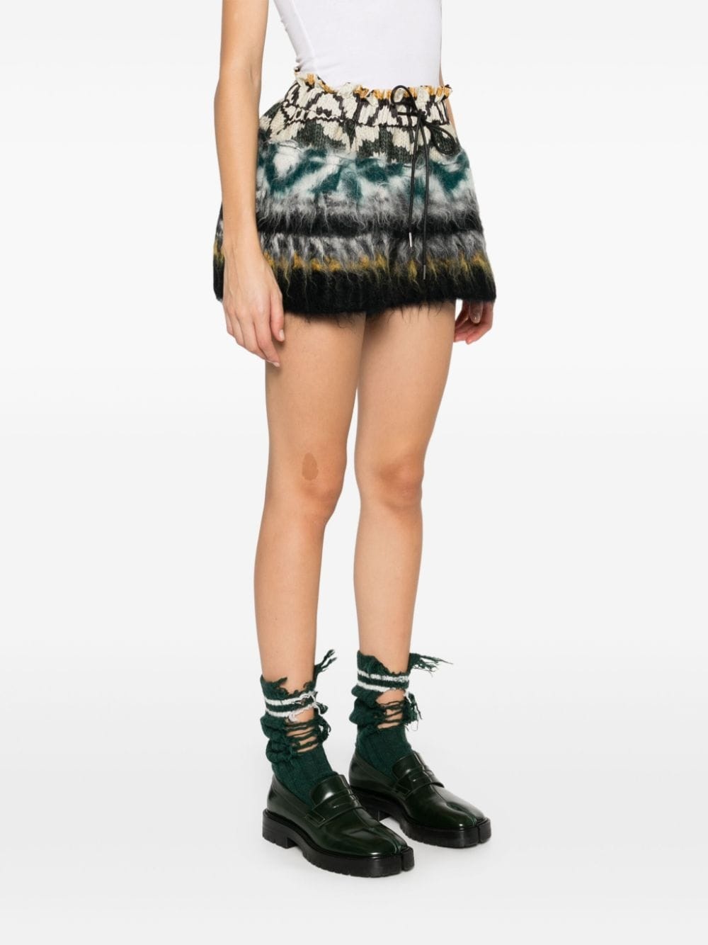 pattern-jacquard shorts - 3