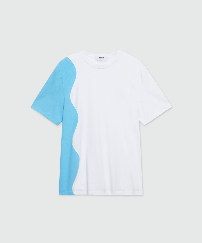 MSGM Waves jersey T-Shirt 1