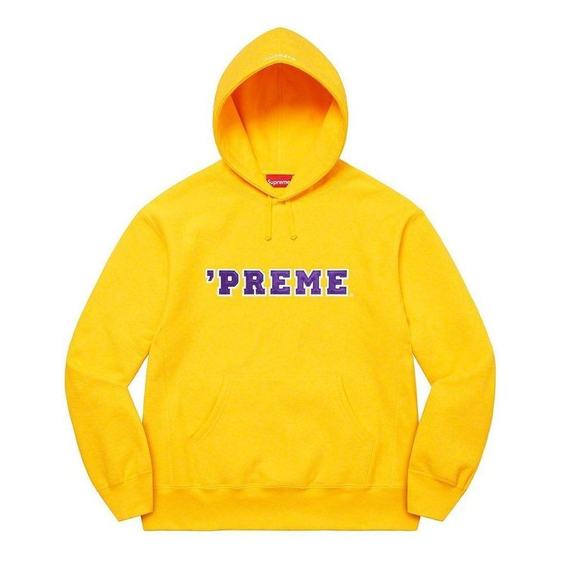Supreme 'Preme Hooded Sweatshirt 'Yellow Purple' SUP-FW22-624 - 1