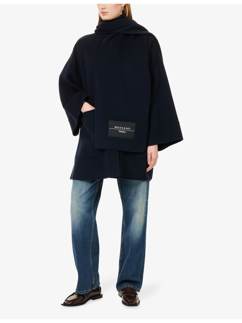 WEEKEND Max Mara Fulcro Band-Collar Wool-Blend Coat outlook