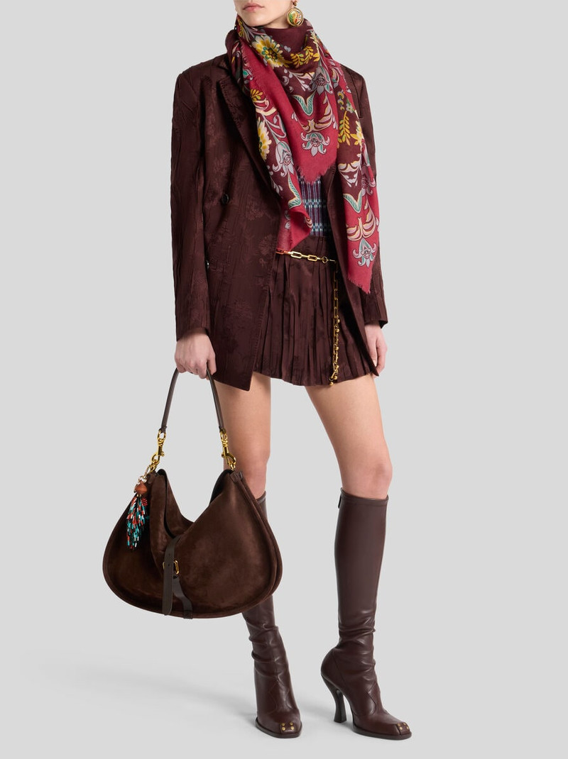 PLEATED WOOL-BLEND MINI SKIRT 4