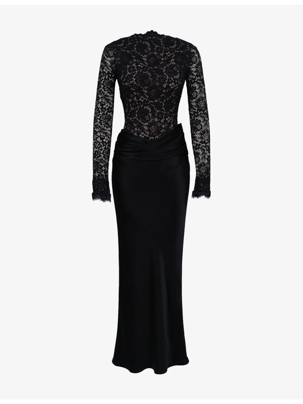 Yasmeen Lace-Bodysuit Stretch-Woven Maxi Dress - 1