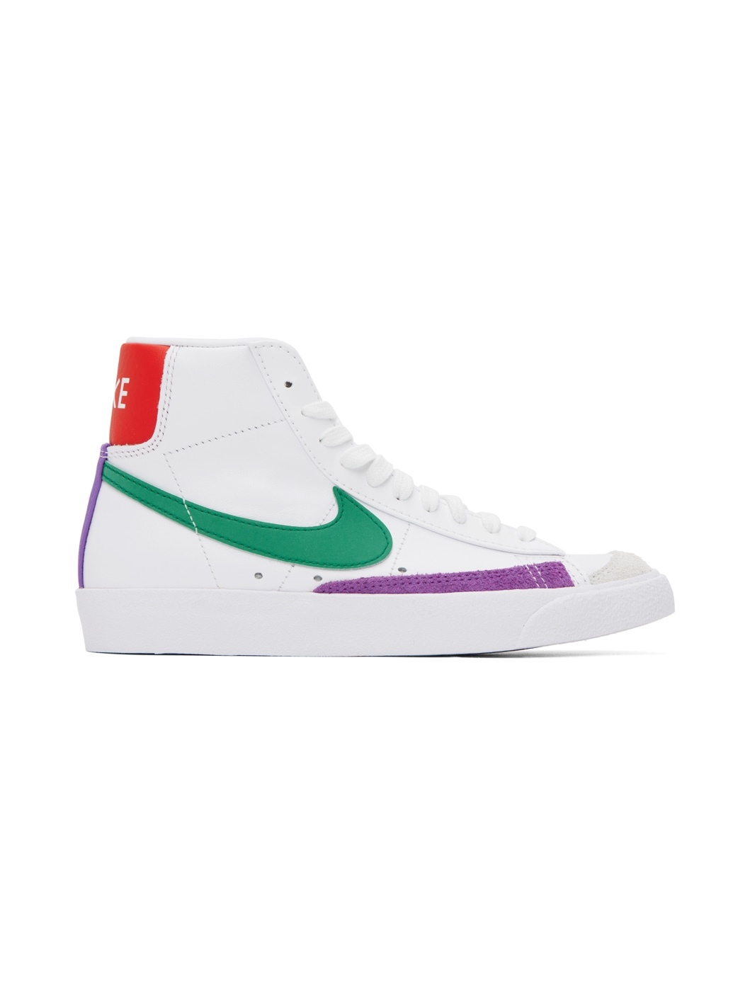 White & Green Blazer Mid '77 Sneakers - 1