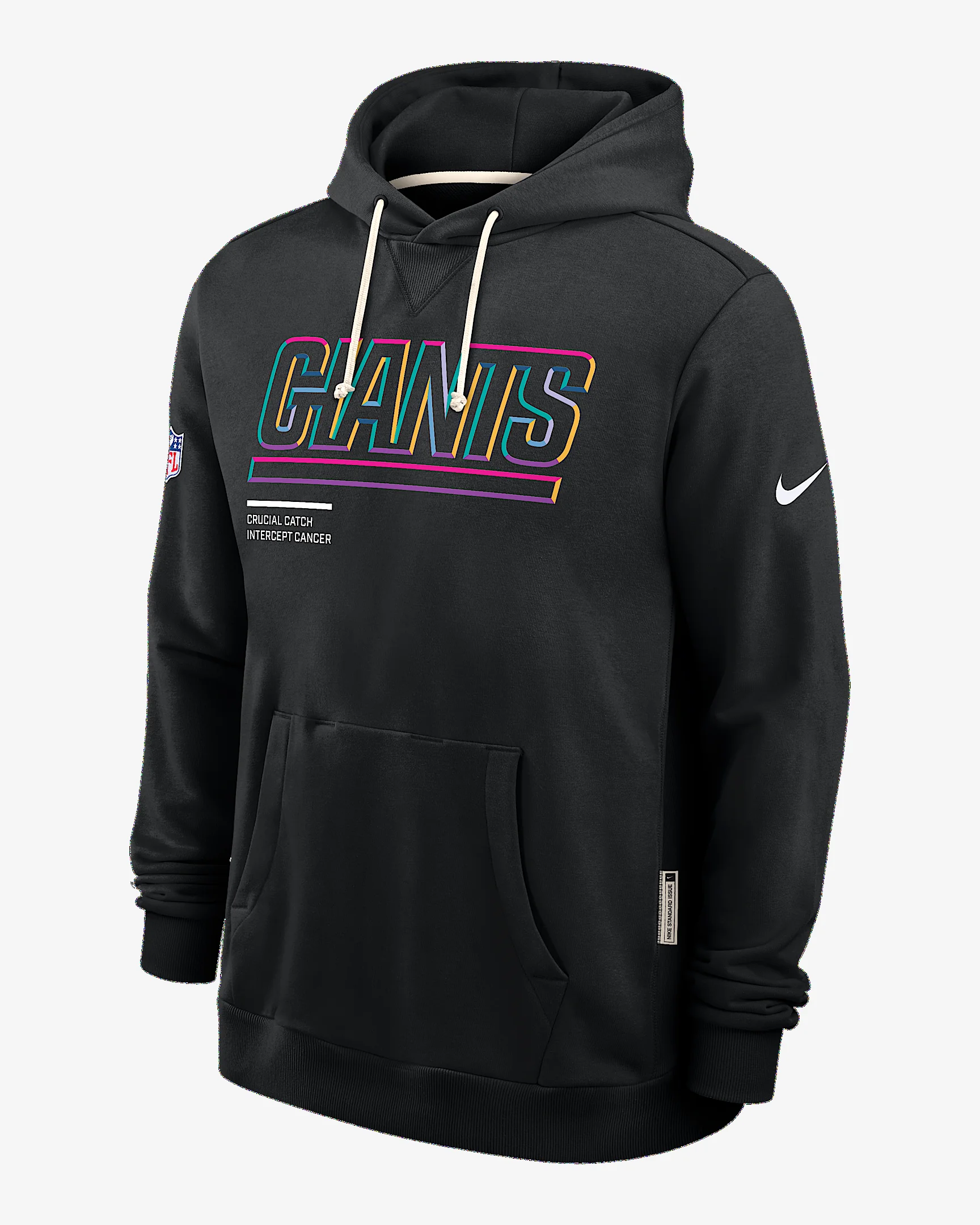 New York Giants Crucial Catch Sideline Men's Nike Dri-FIT NFL Pullover Hoodie - 1