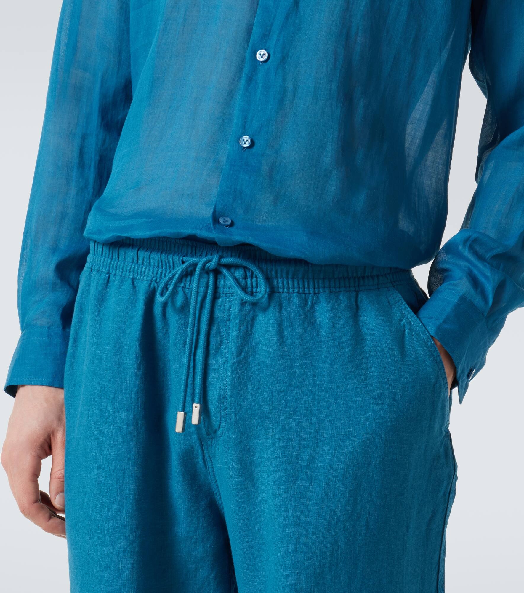 Linen wide-leg pants - 5