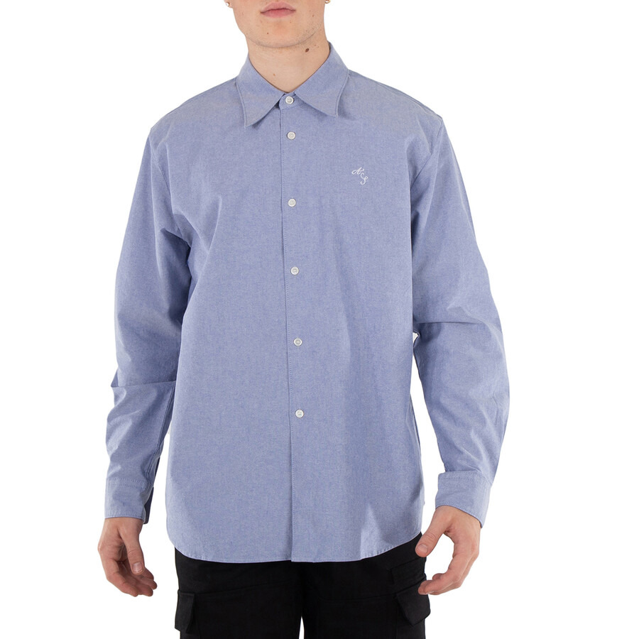 Acne Studios Micro Logo Embroidered Cotton Shirt - 1