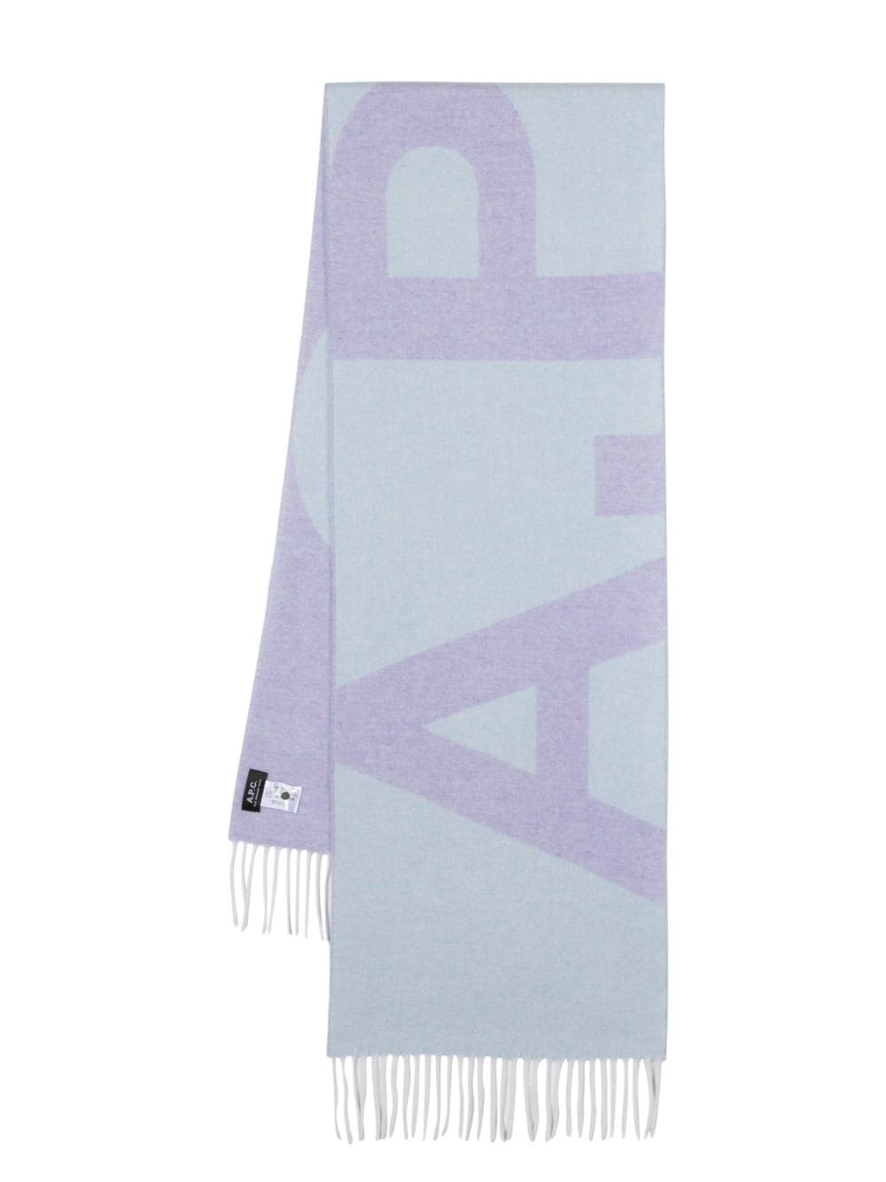 intarsia-knit logo scarf - 1