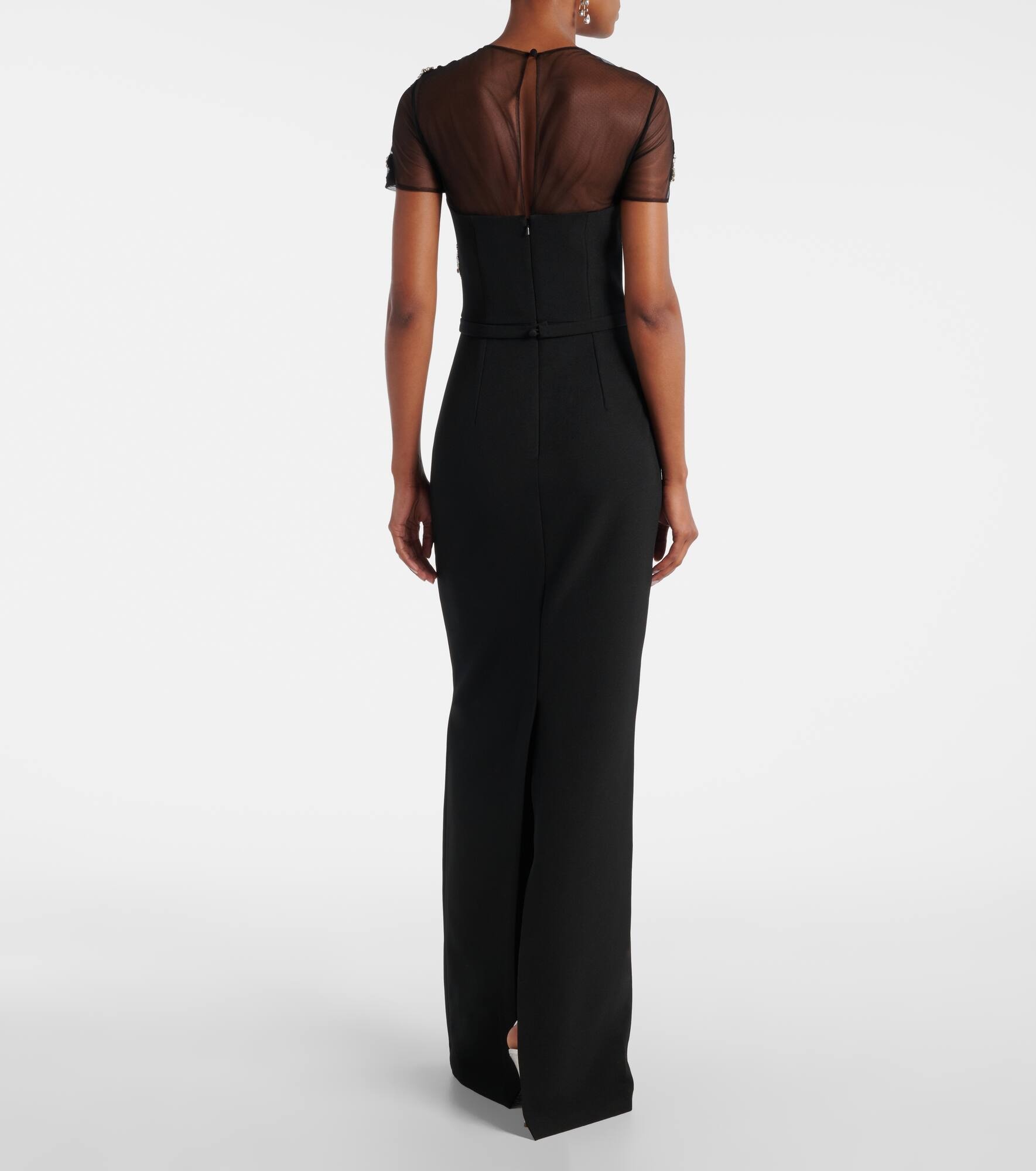 Embellished crêpe gown - 3