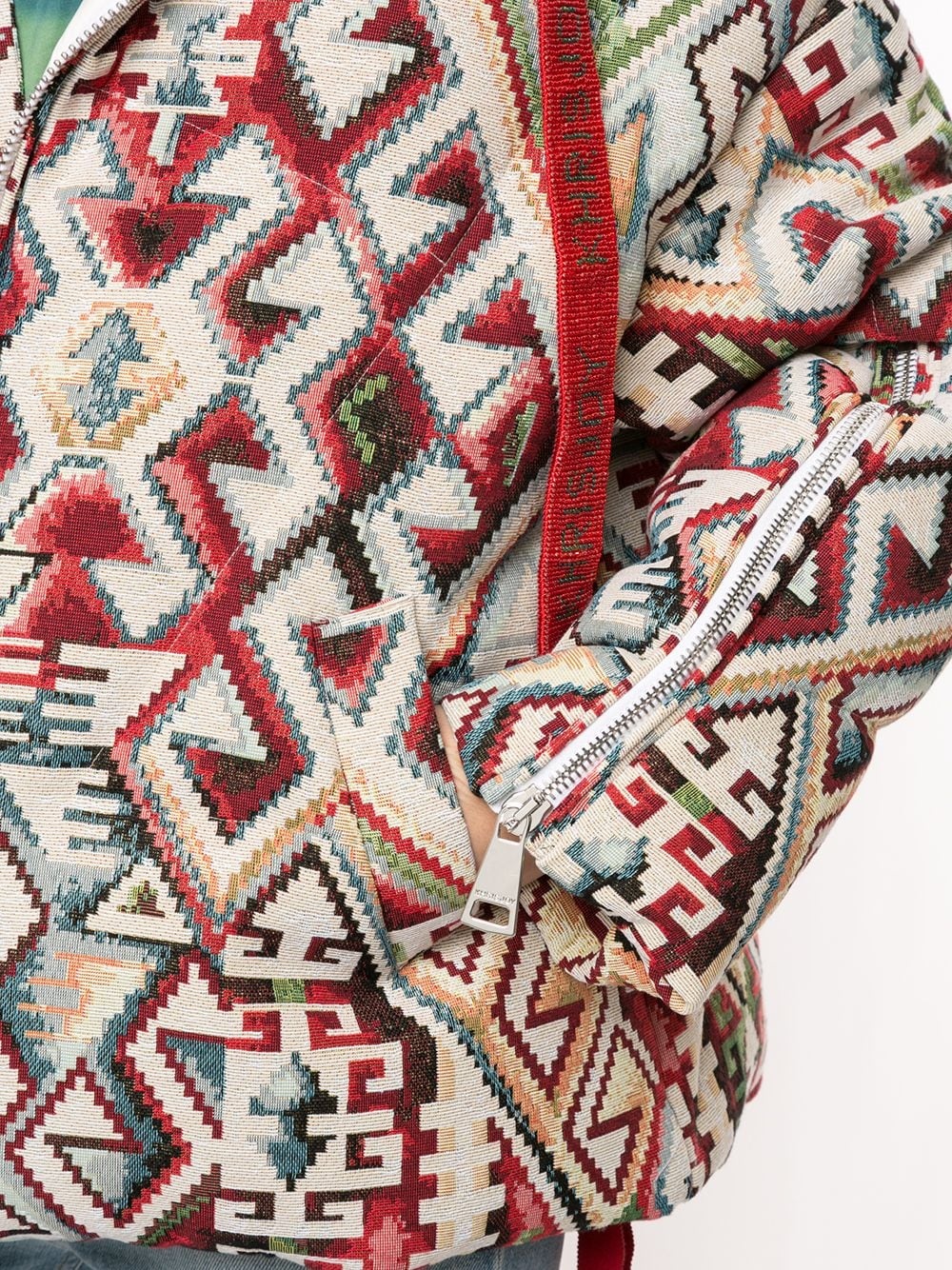 geometric-print puffer jacket - 5