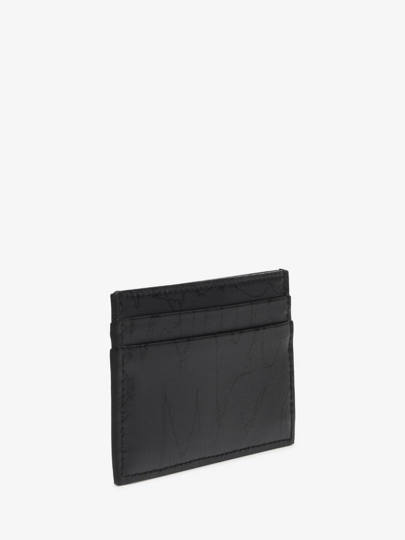 Men's McQueen Graffiti Card Holder in Black - 2