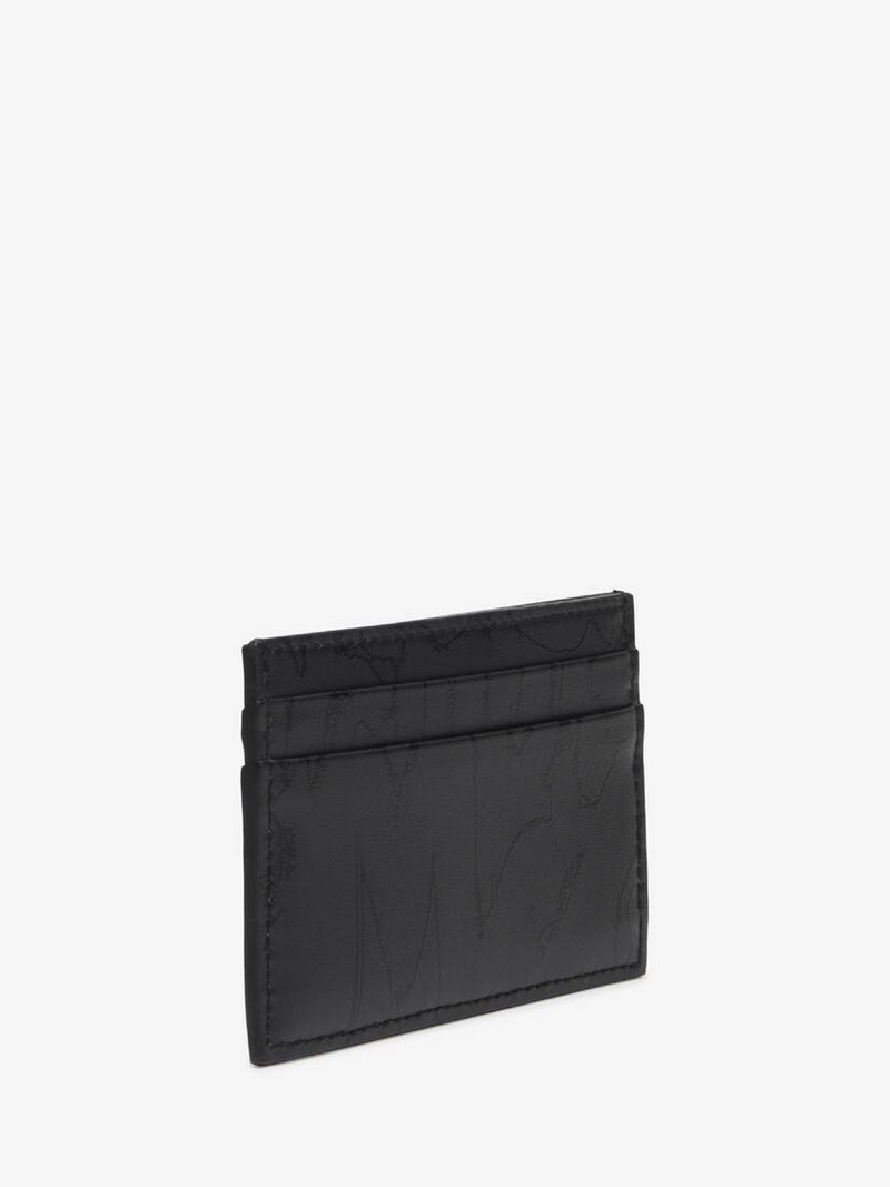 Alexander McQueen Men's McQueen Graffiti Card Holder in Black outlook