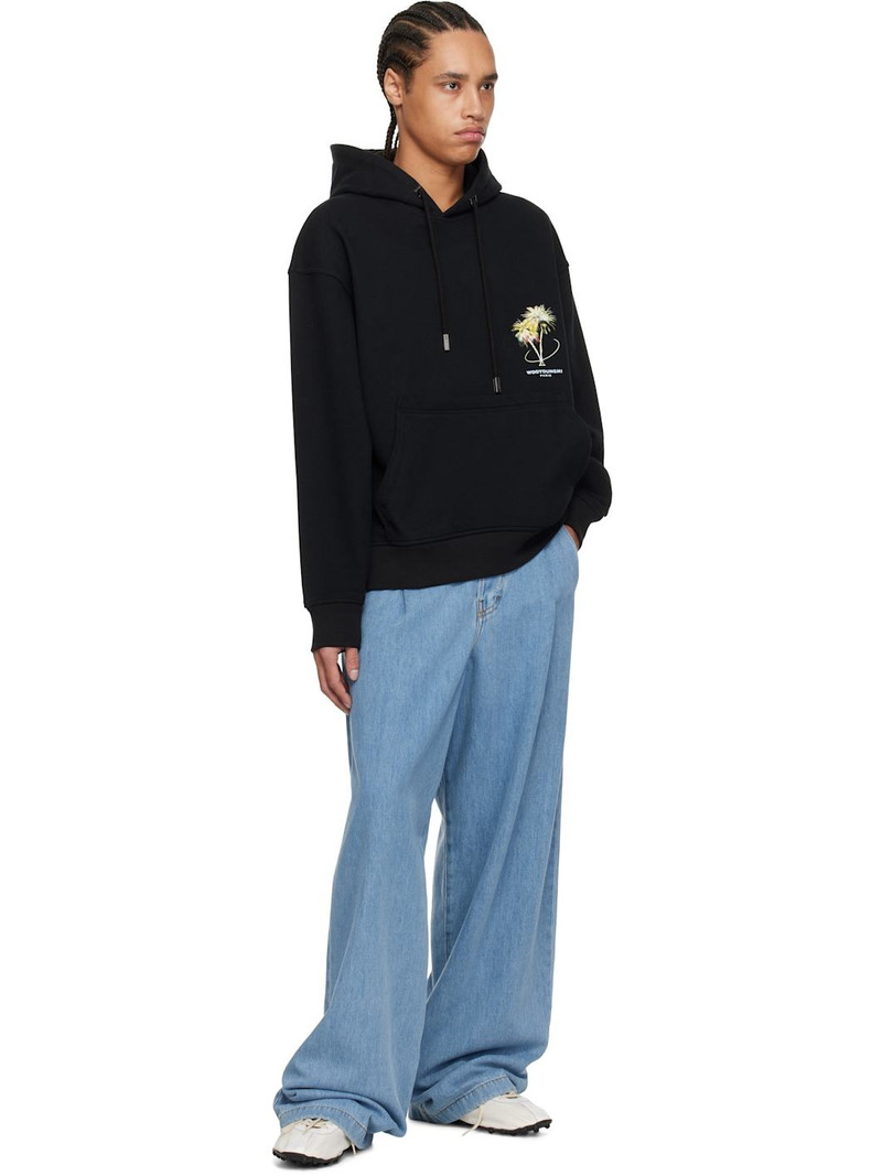 Wooyoungmi Black Palm Tree Hoodie outlook