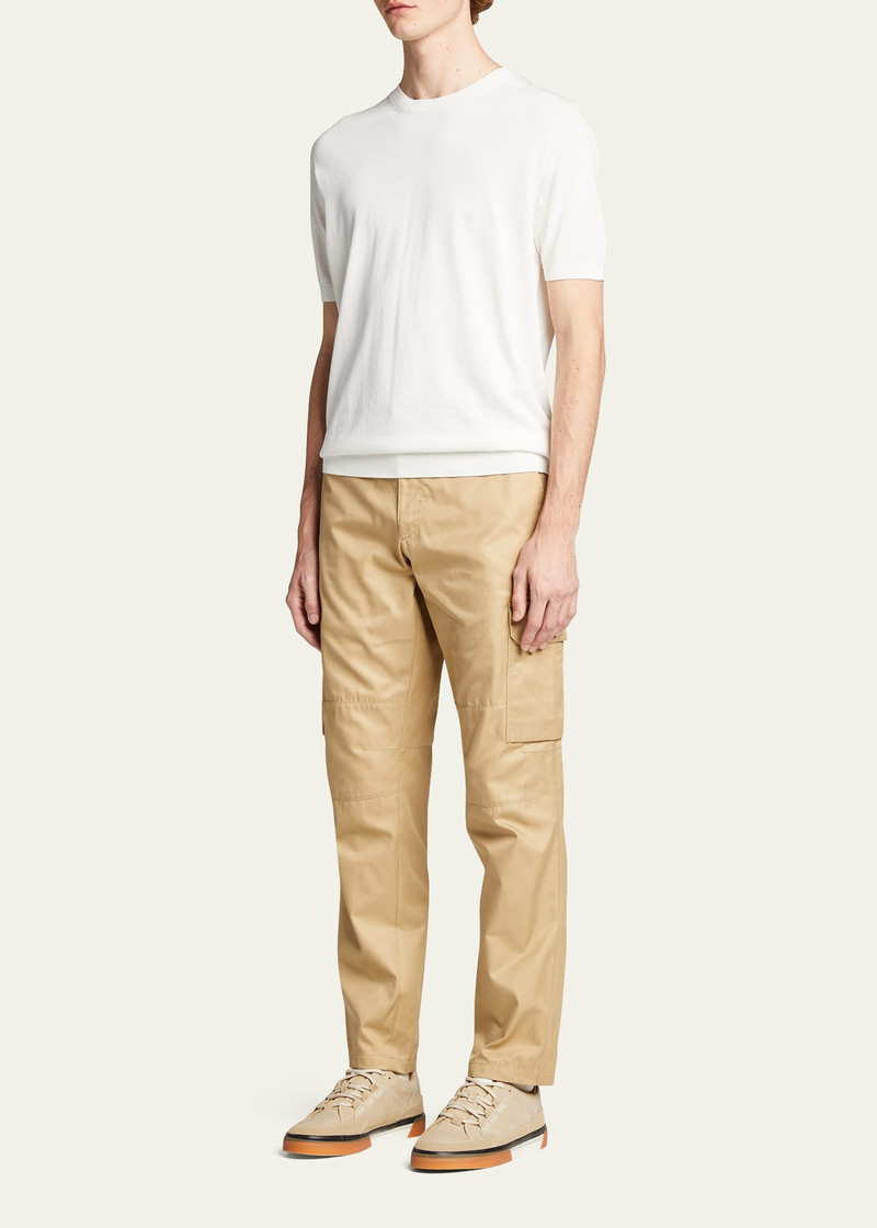 Brioni Men's Solid Cotton Cargo Pants outlook