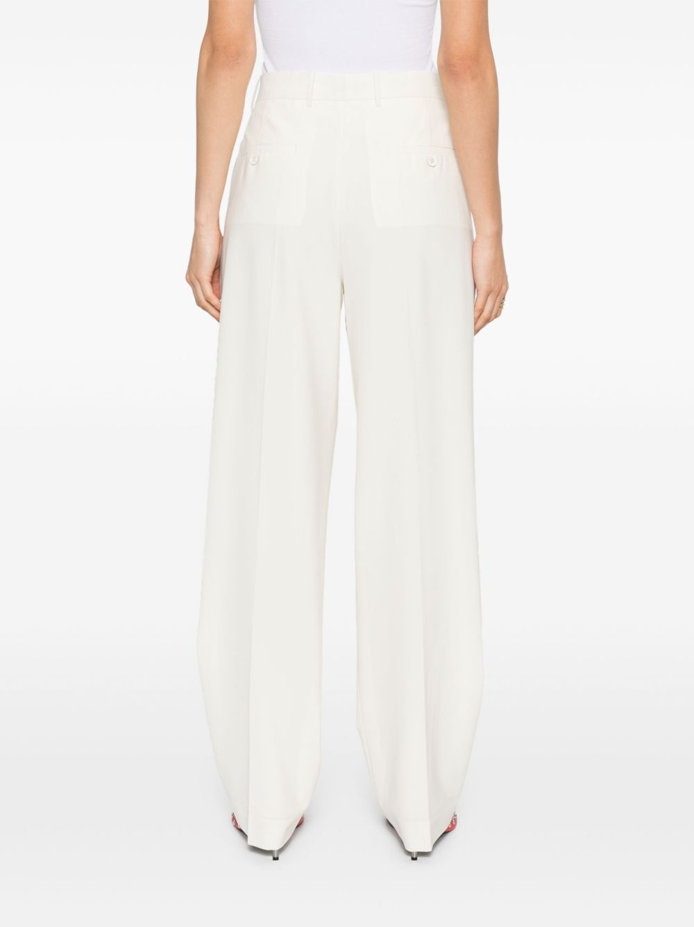 logo-embroidered trousers - 4