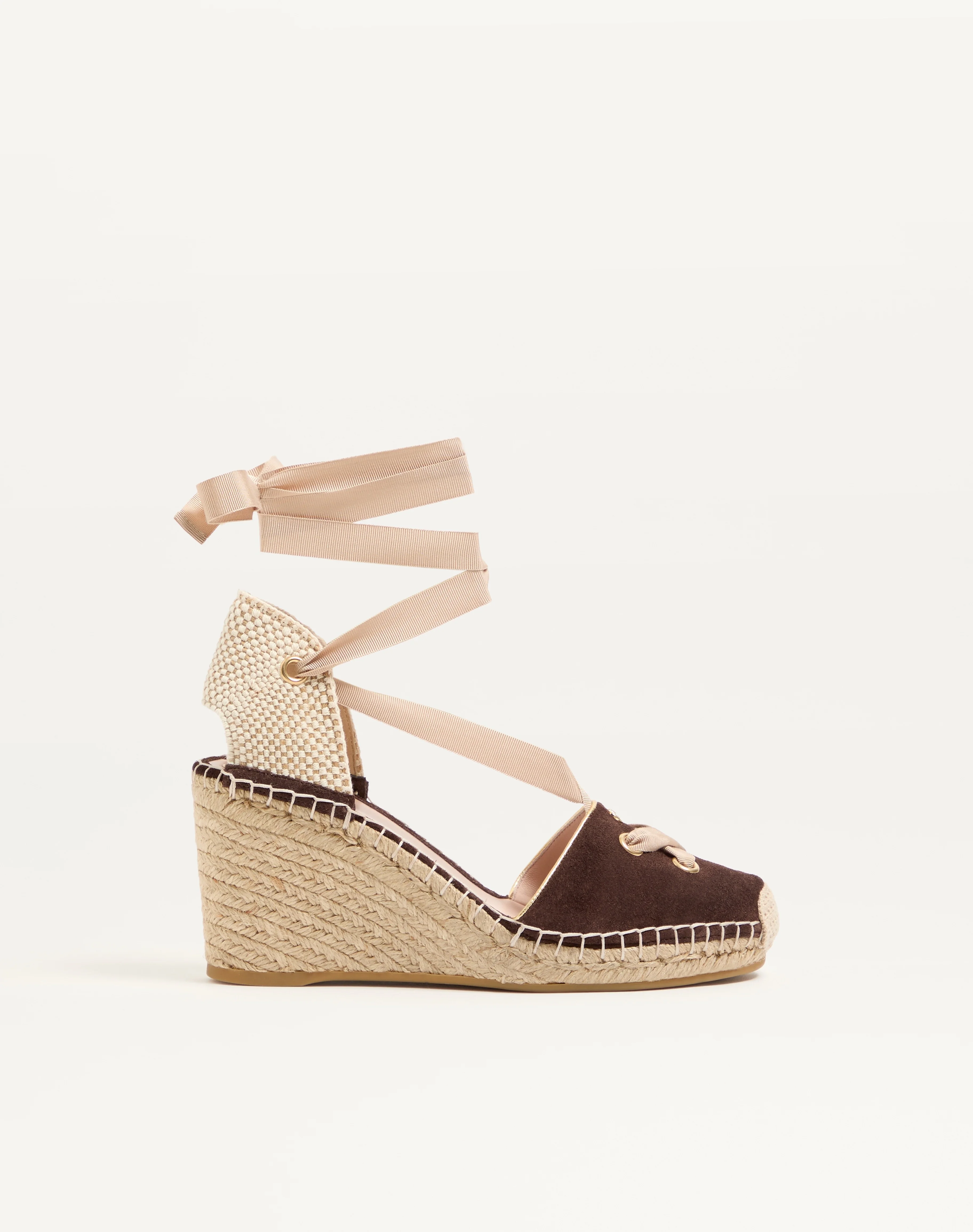 RESORT WEDGE IN SPLIT LEATHER 75MM - 1