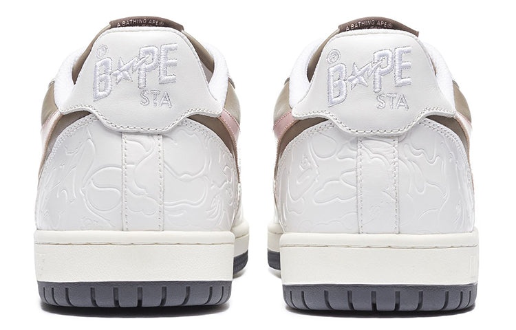 A BATHING APE Sk8 Sta 'White Tan Pink' 1H20-191-030-WB - 4