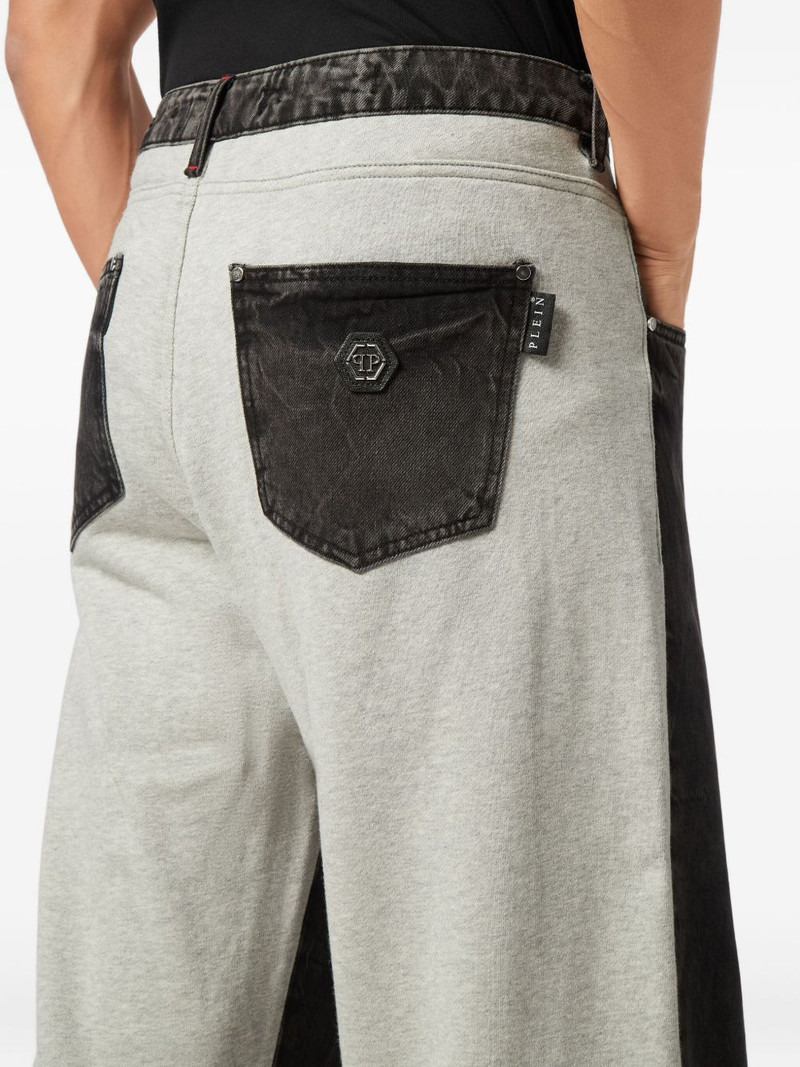 fleece-panelled jeans 4