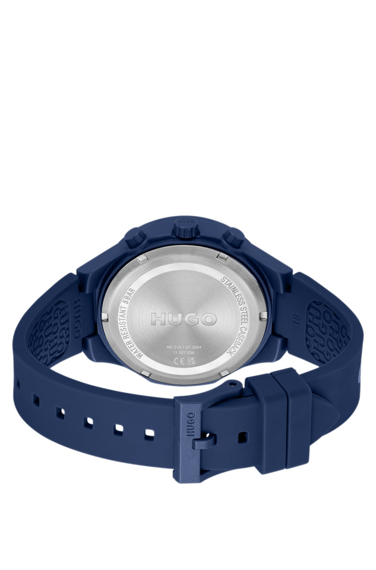 ALL-BLUE WATCH WITH SILICONE LOGO STRAP - 3
