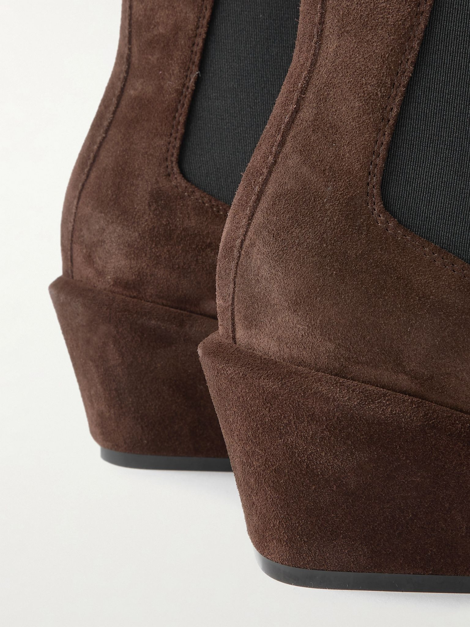 Bettina suede ankle boots Chocolate - 4