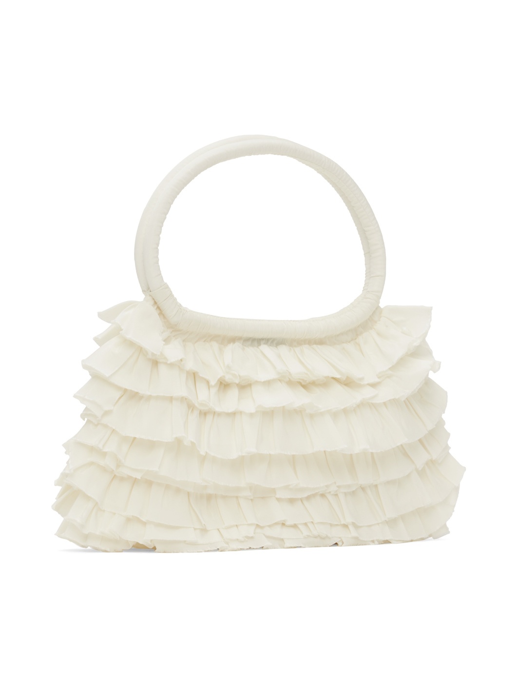 SSENSE Exclusive Off-White Frilled Bag - 2
