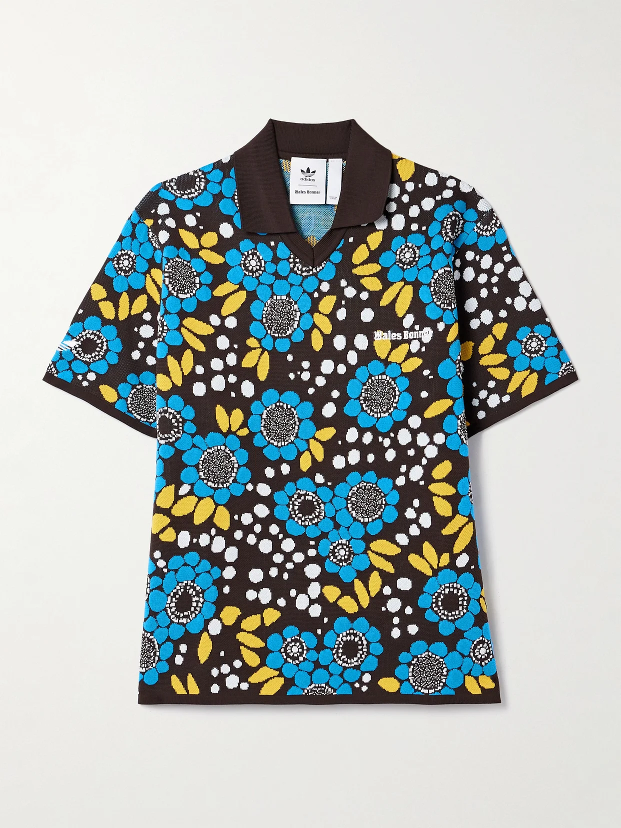 + Wales Bonner Jacquard-knit Polo Shirt - 1