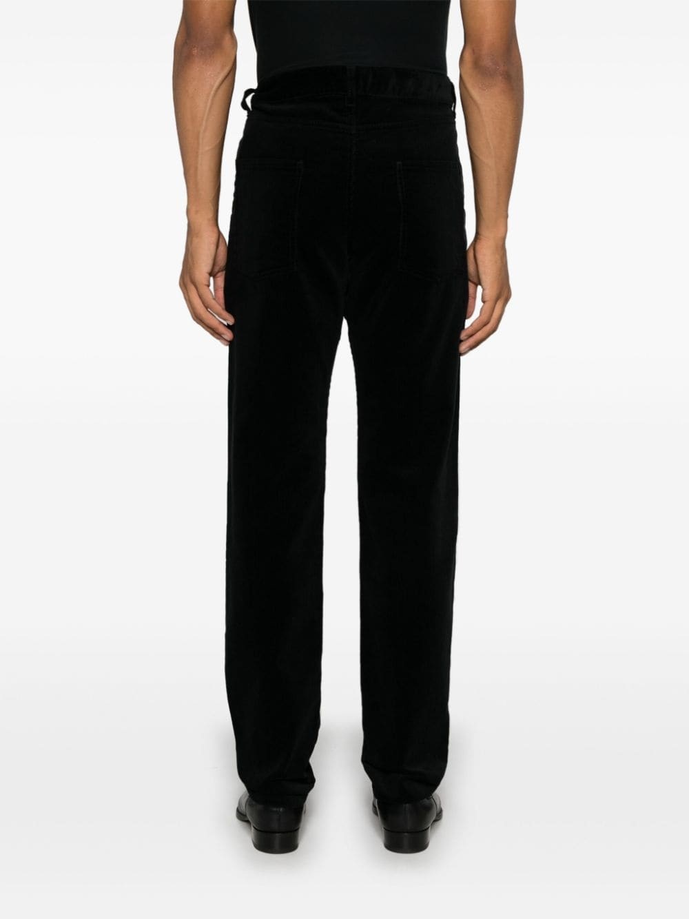 slim-cut corduroy trousers - 4