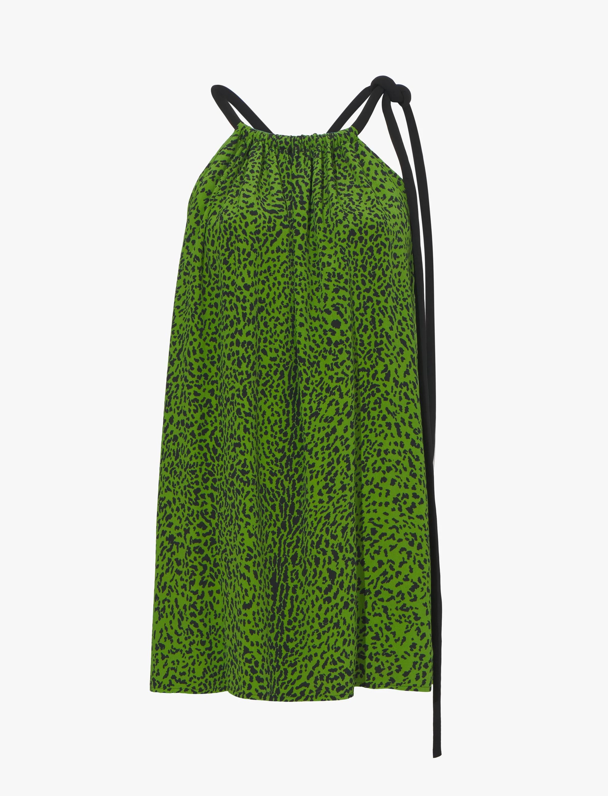 Printed Leopard Crepe De Chine Top - 1