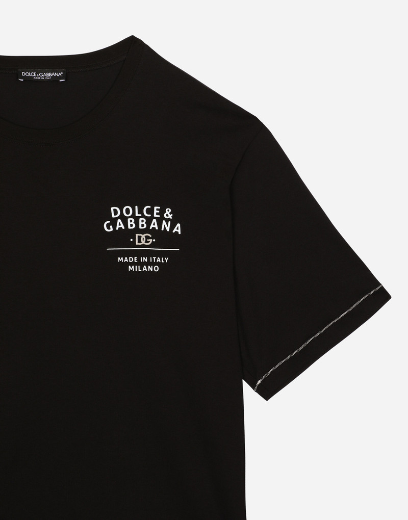 Short-sleeved cotton T-shirt with embroidered logo 5