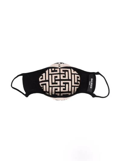 Balmain geometric-print face mask outlook