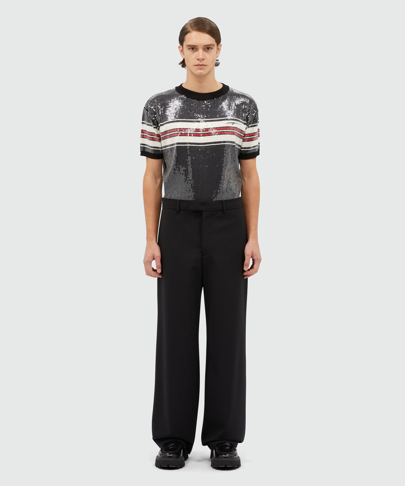 MSGM Black virgin wool trousers outlook