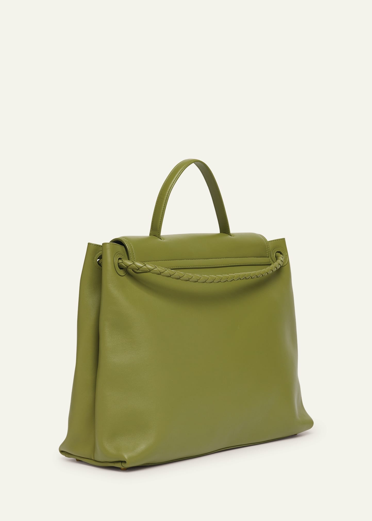 Andiamo Large Leather Top-Handle Bag - 3