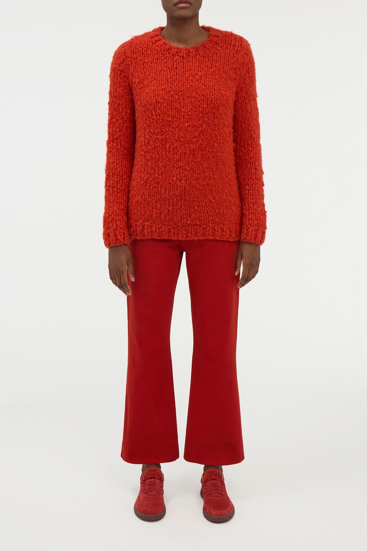 Lawrence Knit Sweater in Antelope Orange Welfat Cashmere - 2