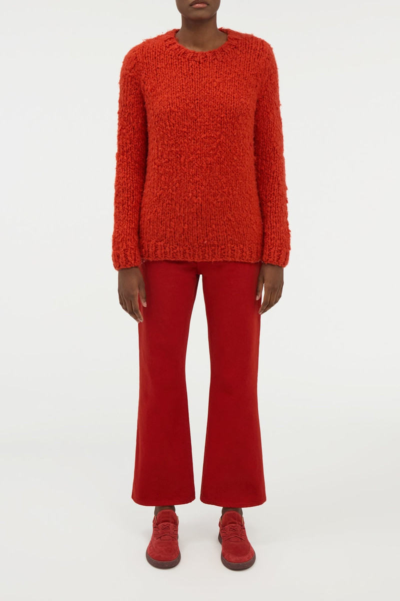 GABRIELA HEARST Lawrence Knit Sweater in Antelope Orange Welfat Cashmere outlook