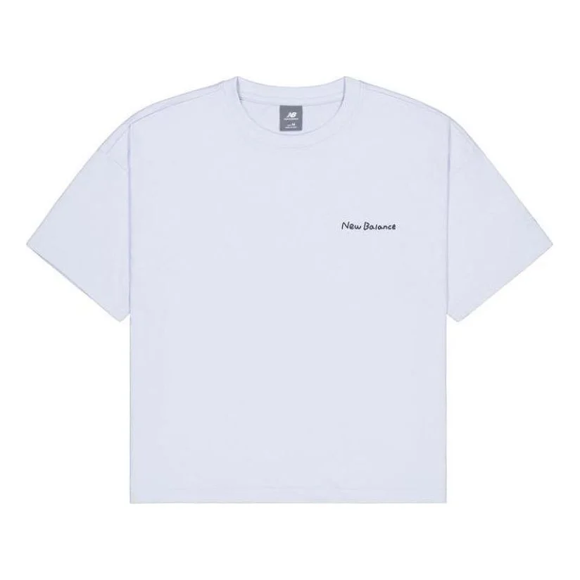 (WMNS) New Balance x Tombonia Skateboarding Graphic T-shirt 'Light Blue' AWT42321-SL1 - 1