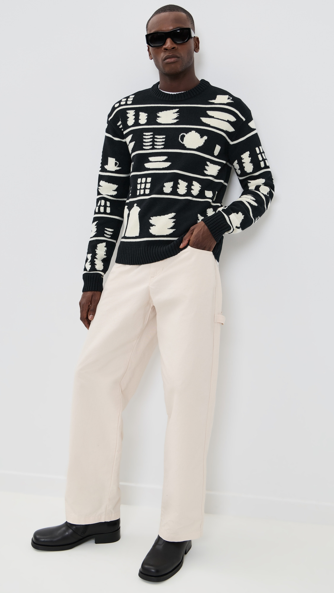 Crockery Jacquard Sweater - 4