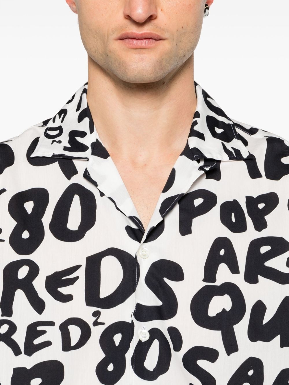 logo-print cotton shirt - 5