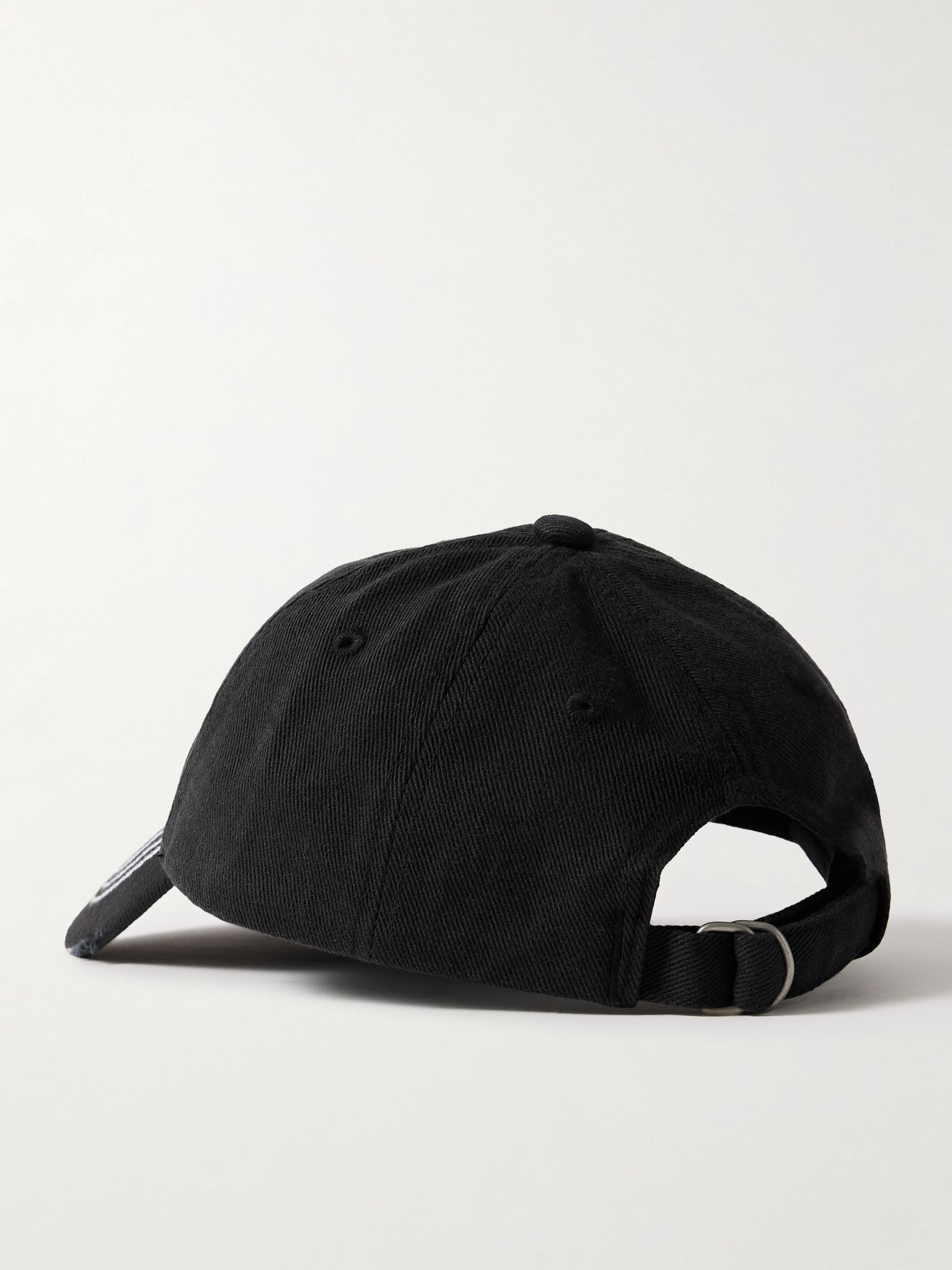 Cuddy Logo-Embroidered Organic Cotton-Twill Baseball Cap Black - 2