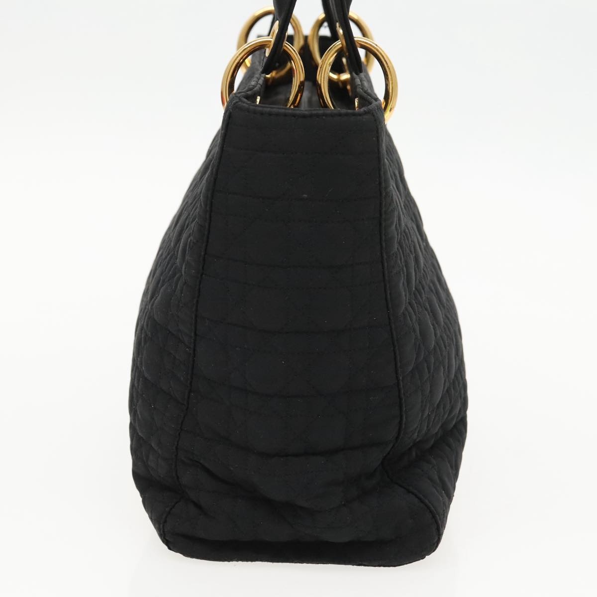 DIOR Canage Hand Bag Nylon Black Gold - 3