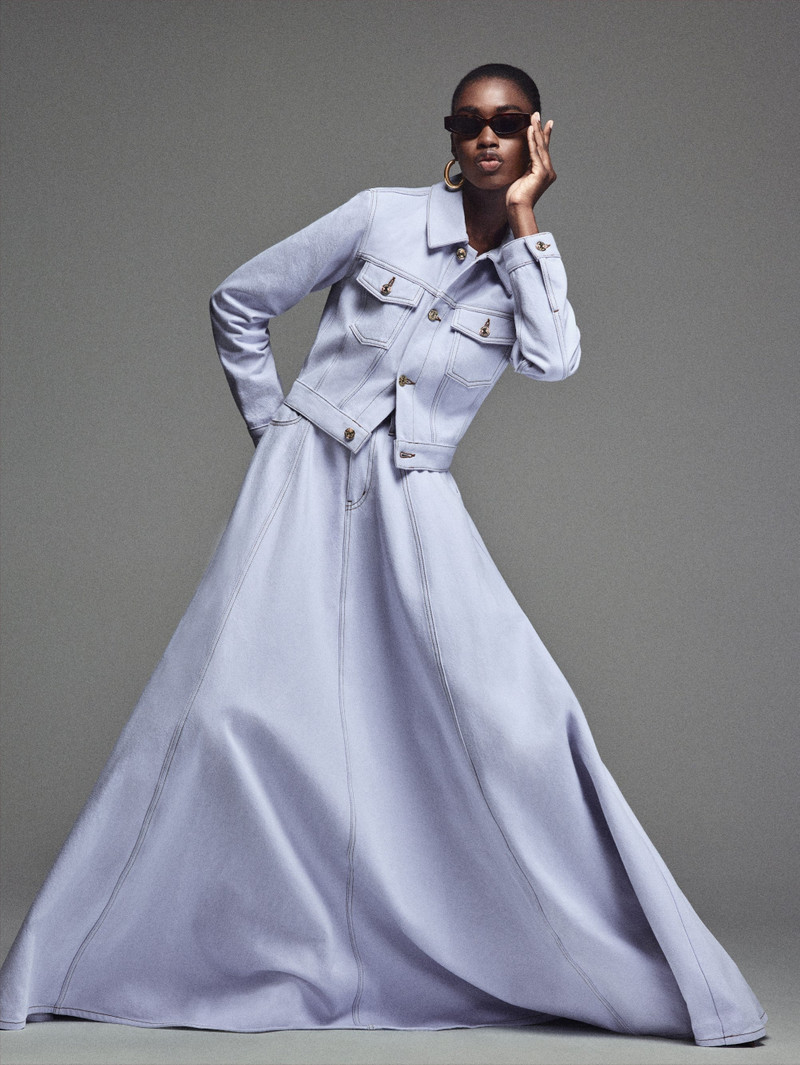FRAME The Tailored Denim Jacket in Celeste outlook